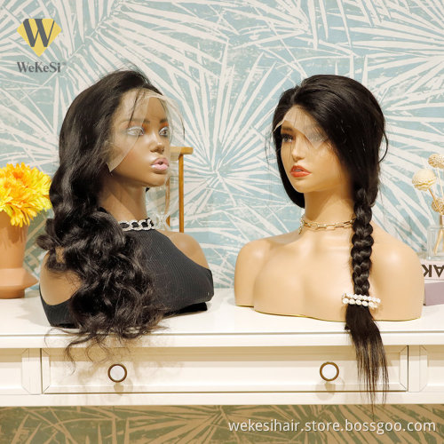 WKSwigs Glueless Full Lace Wig Virgin Hair Cuticle Aligned Wholesale Raw Brazilian Wig For Black Women Pre Plucked Wigs Full Lac
